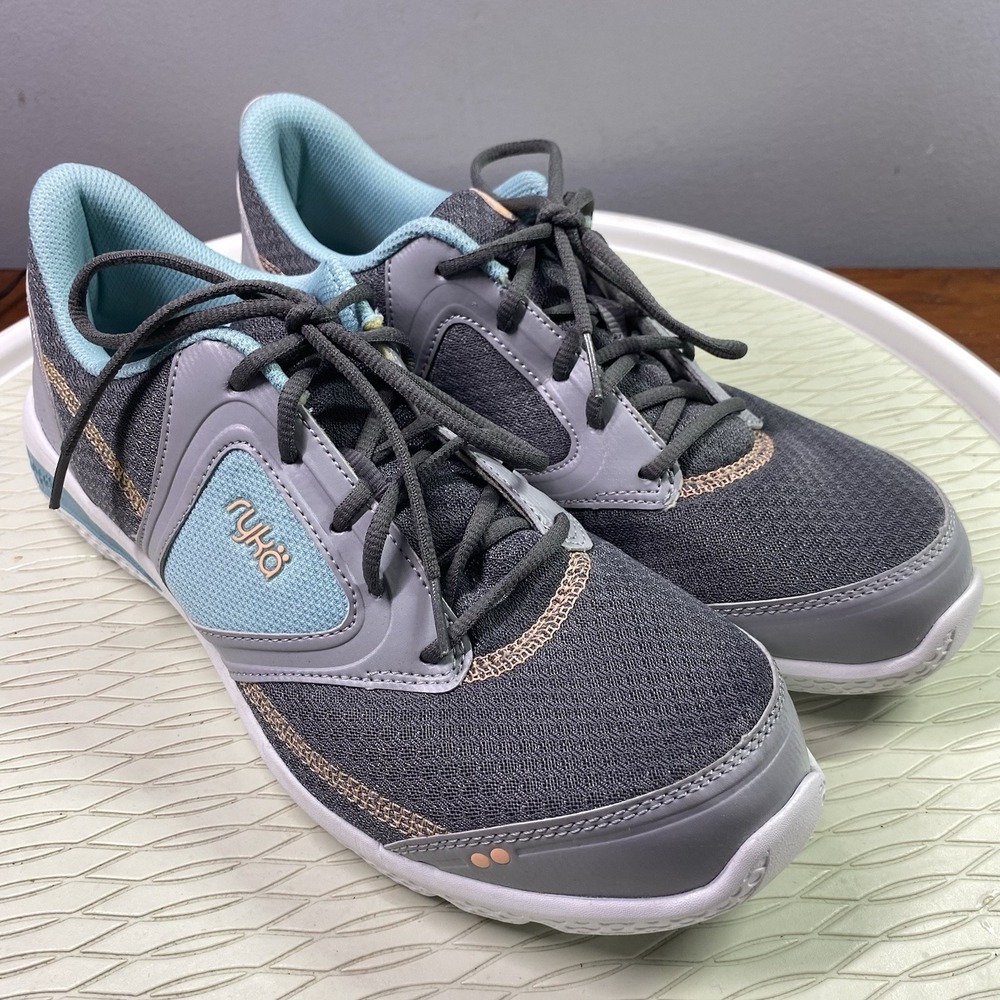 Ryka Access SML Women's Gray&Green Running/Walking Sneaker Shoes Sz.11M‎ EUC